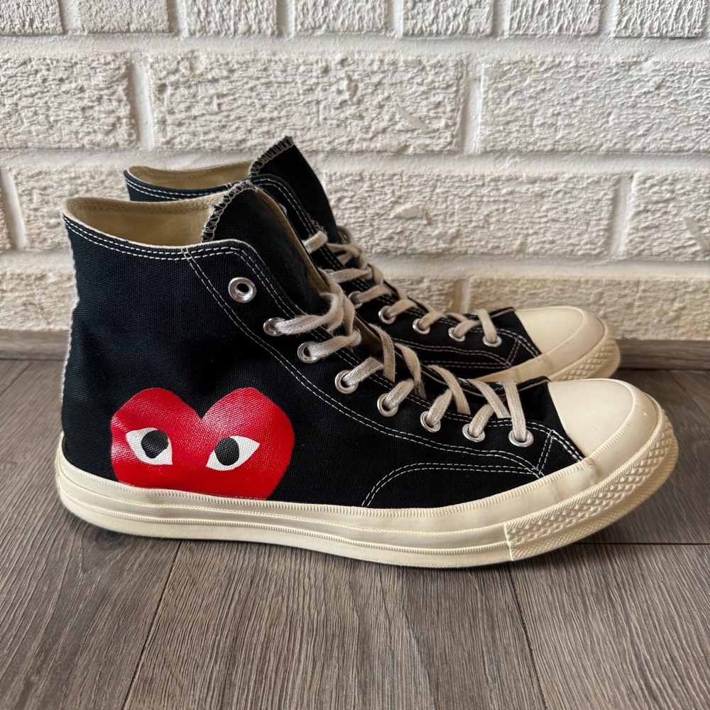 Converse x Comme Des Garçons High-Top Canvas Sneakers Mens Size 11